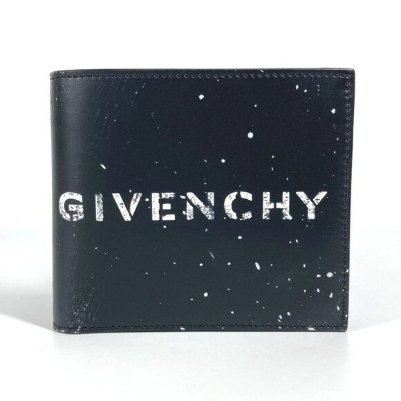 Givenchy Handbags - GIVENCHY logo wallet Compact wallet Folded wallet Leather Black/White